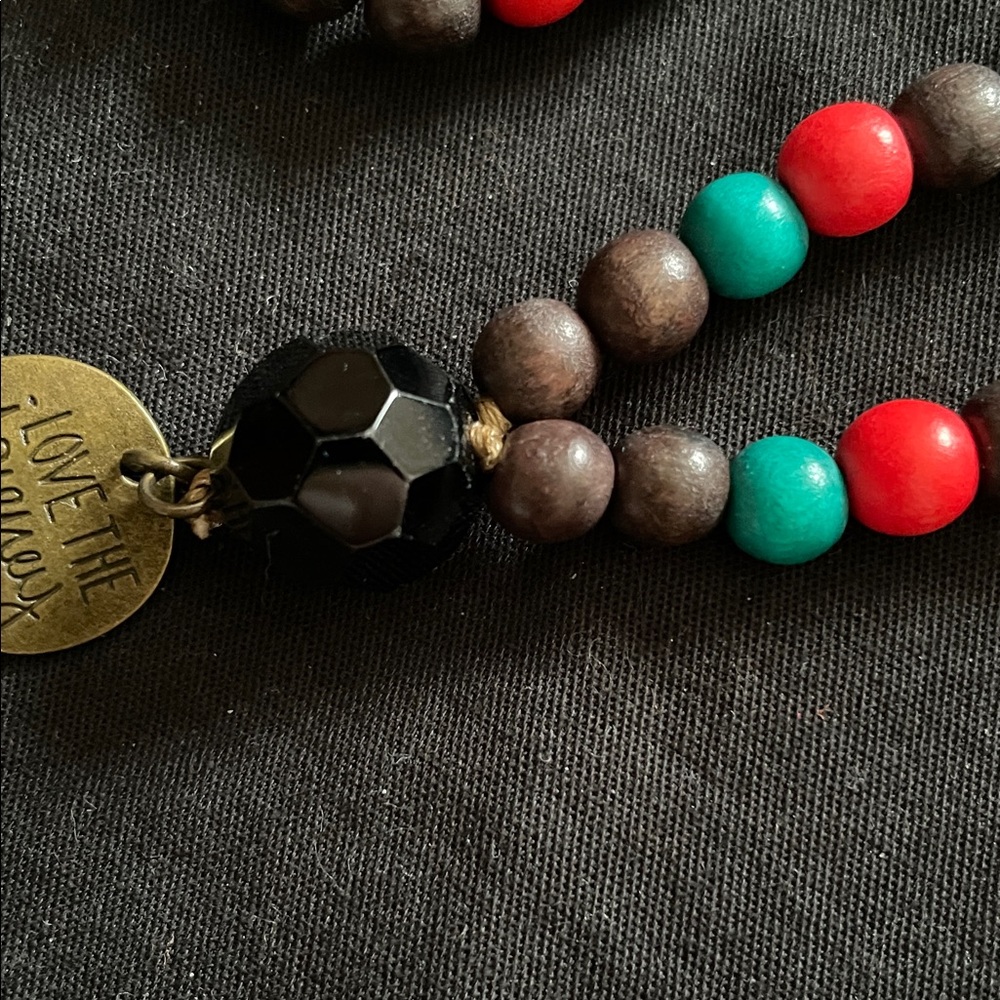 Hand assembled beaded necklace love the journey - Picture 3 of 5